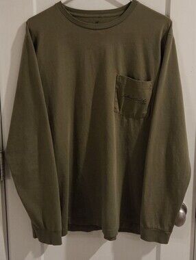 Southern Point Co Pheasant Long-Sleeve Pocket T-Shirt - Olive Green - Size Large